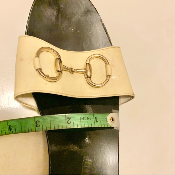 Authentic GUCCI Vitello Vernice Icon Bit Wood Clogs - Picture 12 of 12